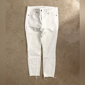 LOFT white crop skinny jean
